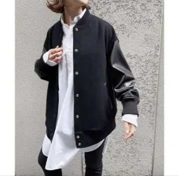 Spick and Span 바시티 자켓 블랙