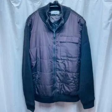 [U.P renoma] 다운 콤비 밀라노 리브 니트 블루종