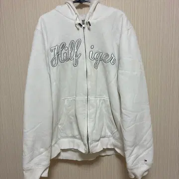 TOMMY HILFIGER 후드 부착 후드티 화이트