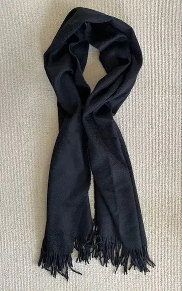 캐시미어 스톨 블랙 USED 145 x 48cm 남녀 공용