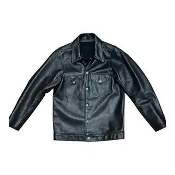 올 가죽 트래커 자켓 천연 가죽 서드 타입