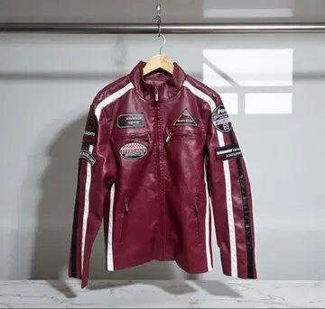 가죽 자켓 라이더 자켓 페이크 남성용 속기모 고급스러움 M