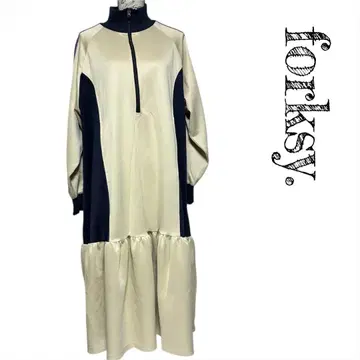 [ forksy. ] 하프 지퍼 라인 배색 트랙 저지