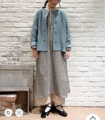 sm2 35th SA 자수 브리티시 울 가디건 블루