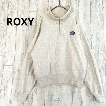 록시 ROXY 원 포인트 맨투맨 [ S ] 하프 지퍼 베이지 계열