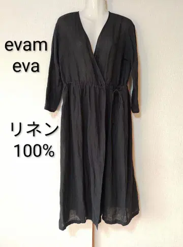 컨디션 최상 evam eva 린넨 로브 카슈쿨 원피스 린넨 100 일본제