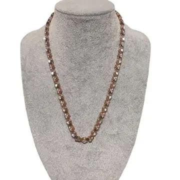 스와로브스키 클리어 스톤 골드 하트 목걸이