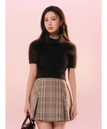 SNIDEL Sustainable 로빙 체크 미니 스커트