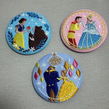 디즈니 캐릭터 자수 캔뱃지 (3개 세트)