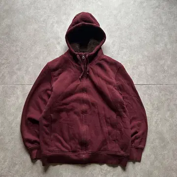 uniqlo grunge boa Parka y2k Bordeaux
