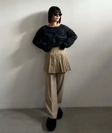 UND TUCK SKIRT LAYERED PANTS