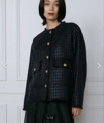 로빙 트위드 노카라 자켓 [ PONTETORTO ] 이네드 INED