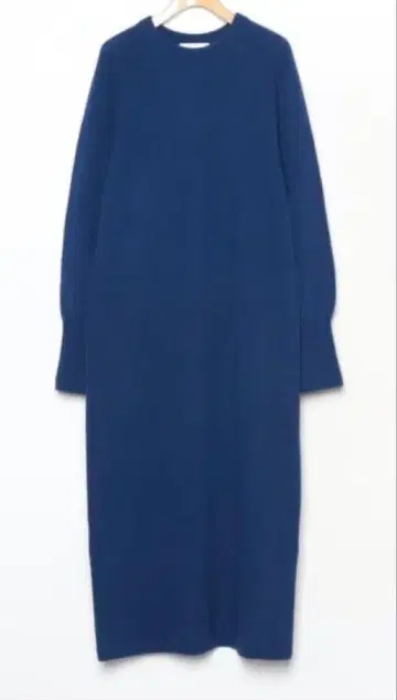 yuw 네이비 니트 롱 원피스 긴팔