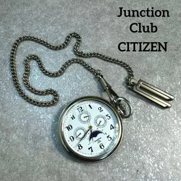 작동품 CITIZEN 문페이즈 트리플 달력 회중시계