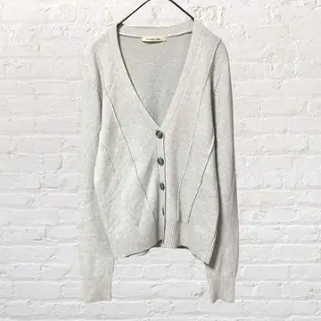 12260 플람 클립 캐시미어 100% 가디건 겉옷 그레이 M