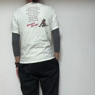 USA제 빈티지 90s 오자루의 조지 캐릭터 T셔츠 M