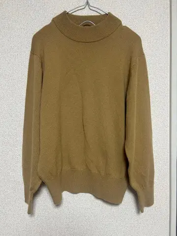 캐시미어 베이지 터틀넥 스웨터