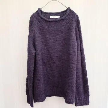 사만사 모스모스 상의 니트 스웨터 아크릴 네이비 M 사이즈