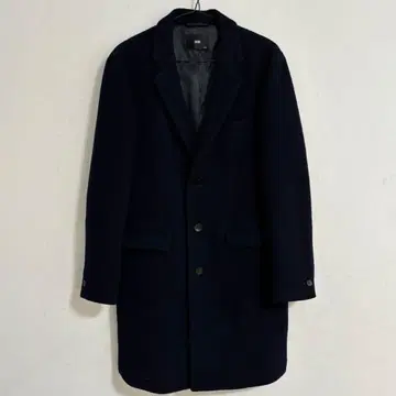 HARE 하레 울 체스터 코트 네이비 모 80% 롱 코트 인기