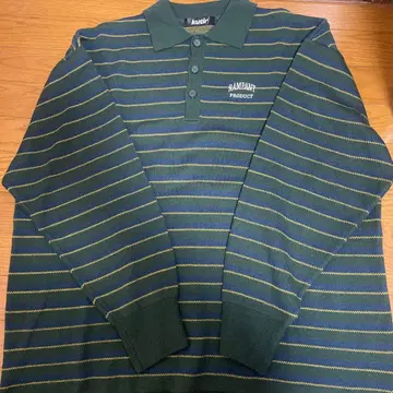 kutir 스트라이프 니트 피케 셔츠