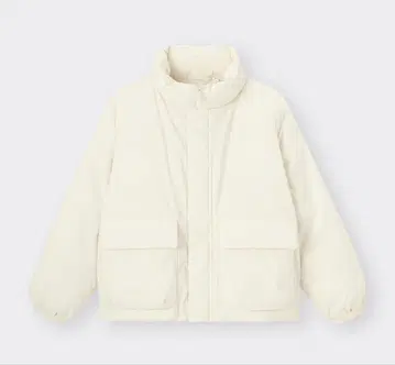 GU 히트 패디드 스탠드 블루종 화이트 S 사이즈