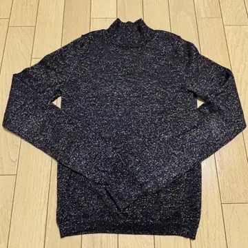 IRIS & INK 메탈릭 블랙 스웨터 S