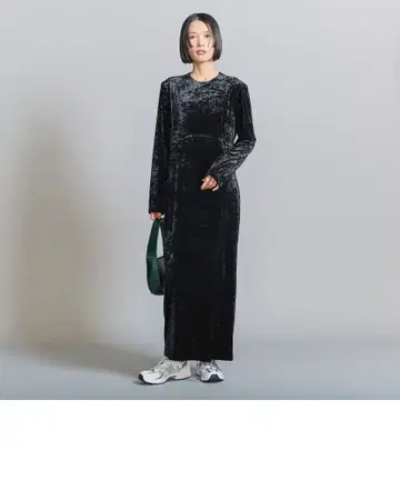 UNITED ARROWS BEAUTY&YOUTH 벨로아 슬릿 원피스