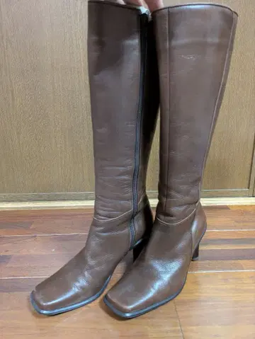 히미코 브라운 롱 부츠 23.5cm