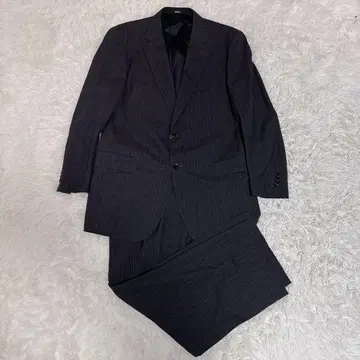 택 포함 새상품 빅 사이즈 REGAL 스트라이프 그레이 E10