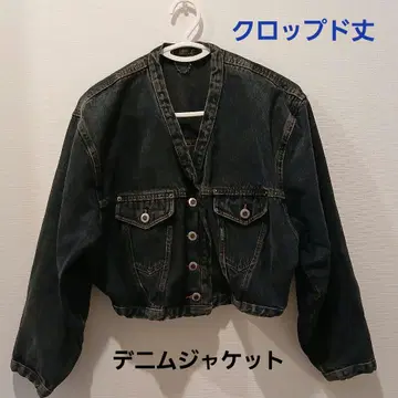 크롭 기장 다크 데님 자켓 여성용 S