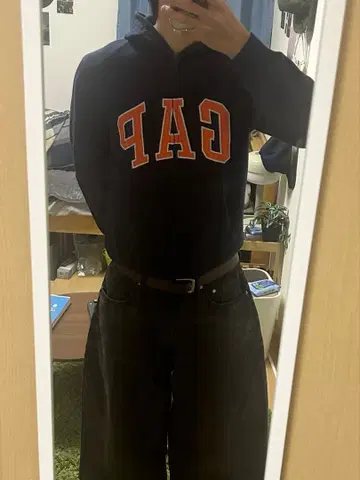 gap 지퍼 후드티 크롭 y2k
