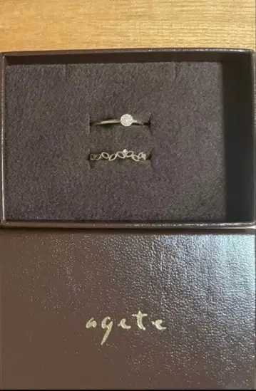 agate 아가트 반지 K10 반지 다이아