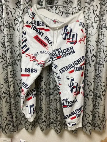 타미힐피거 데님 속기모 스웨트 팬츠