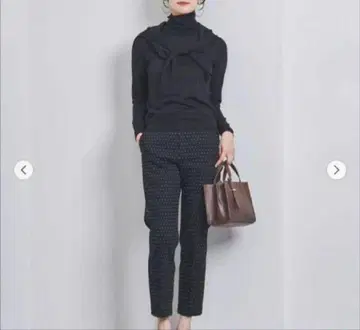 유나이티드 애로우즈 도트 자카드 슬림 팬츠