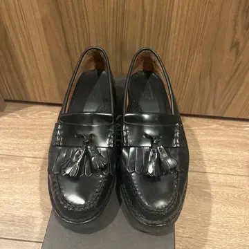 weejuns 블랙 태슬 로퍼 가죽 신발