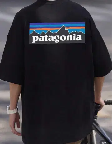 patagonia 블랙 T셔츠 백프린트