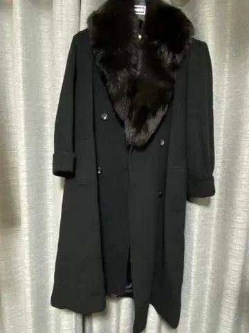 AGUAMARINA 롱 코트 캐시미어 블랙