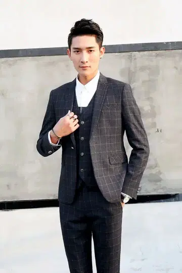 남성용 슬림 수트 캐주얼 수트 출퇴근 면접 결혼식 WT02