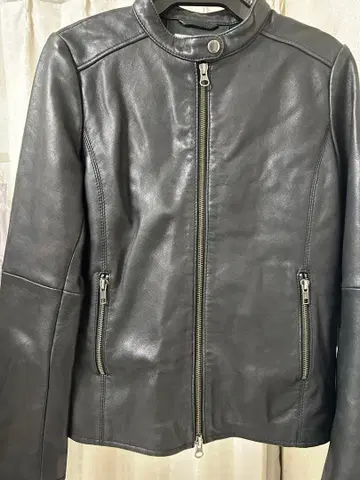 저널 스탠다드 리룸 블랙 가죽 자켓 스탠드 카라