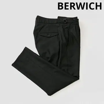 BERWICH 위치 gin 울 사키소니 2 플리츠 팬츠