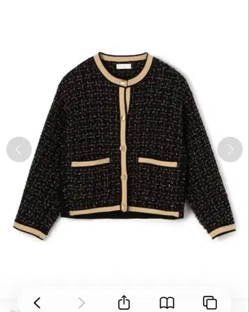 tomorrowland 니트 콤비 트위드 크루넥 자켓