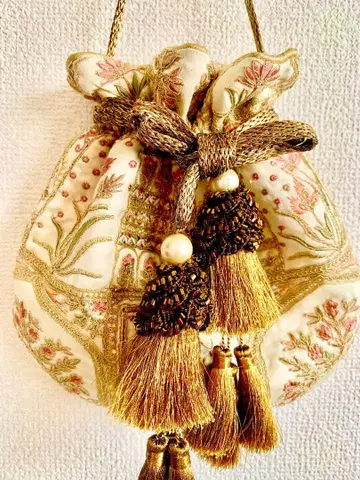 인도 자수 복조리 백 포트리