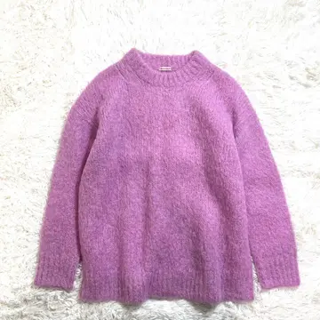 Dressterior 모헤어 알파카 니트 풀오버 핑크 스웨터