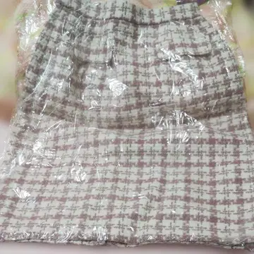 최종 가격 인하 미슈마슈 트위드 패턴 스커트