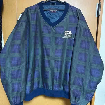 90s King Louie 체크 무늬 나일론 풀오버