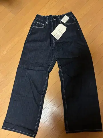 antiqua 데님 와이드 팬츠 다크 블루