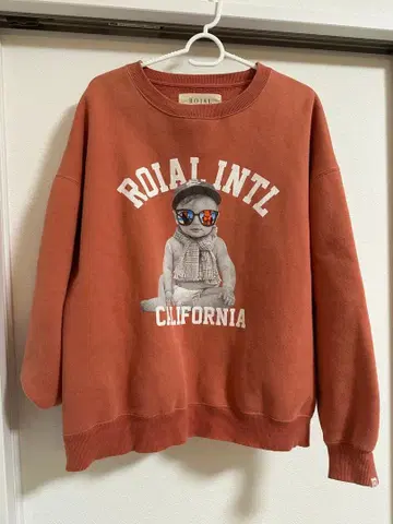 ROIAL 오렌지 맨투맨 여성용 L 사이즈