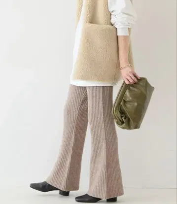 에어리 리브 니트 팬츠 [ 허리밴딩/손세탁 가능 ]