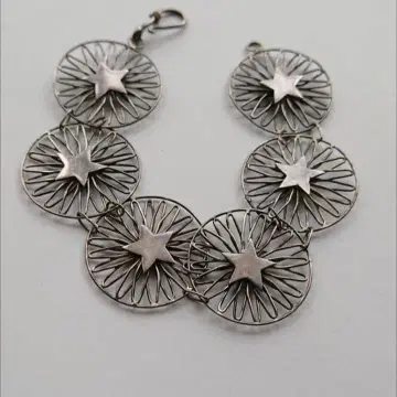 실버 별 모양 모티브 팔찌 실버925