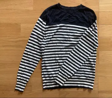 유니폼 익스페리먼트 보더 얇은 소재 니트 티셔츠